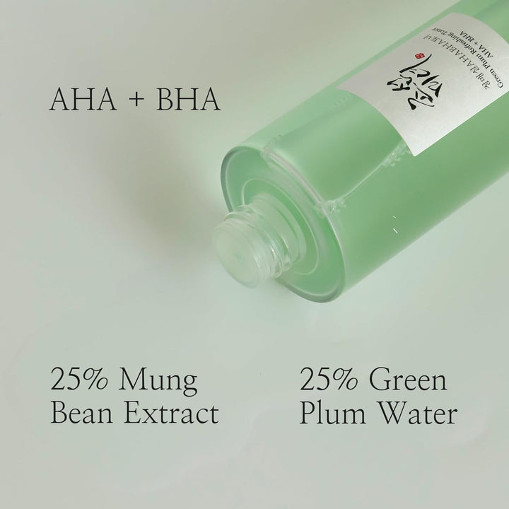 Beauty of Joseon Green plum refreshing toner : AHA + BHA 150ml Ingredients
