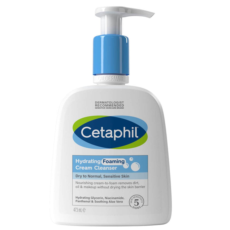 Cetaphil Hydrating Foaming Cream Face Cleanser 473ml