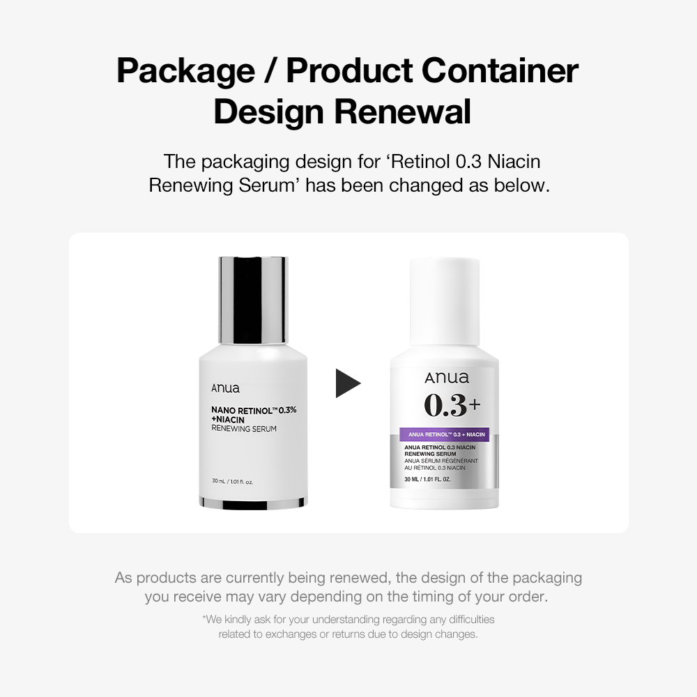 ANUA Nano Retinol 0.3% + Niacin Renewing Serum 30ml