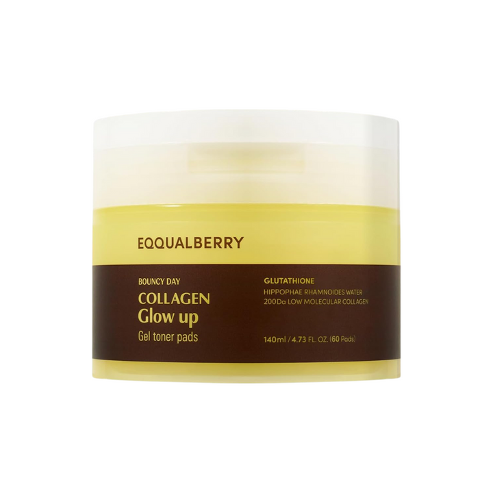 EQQUALBERRY Collagen Glow Up Gel Toner Pad - 60 Sheets