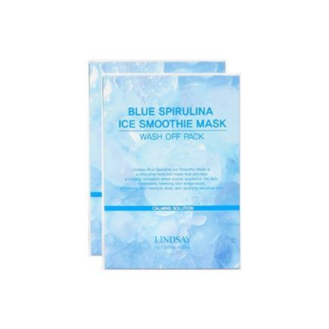 Lindsay Blue Spirulina Ice Smothie Mask Wash Off Pack 1g 20Pc Pack