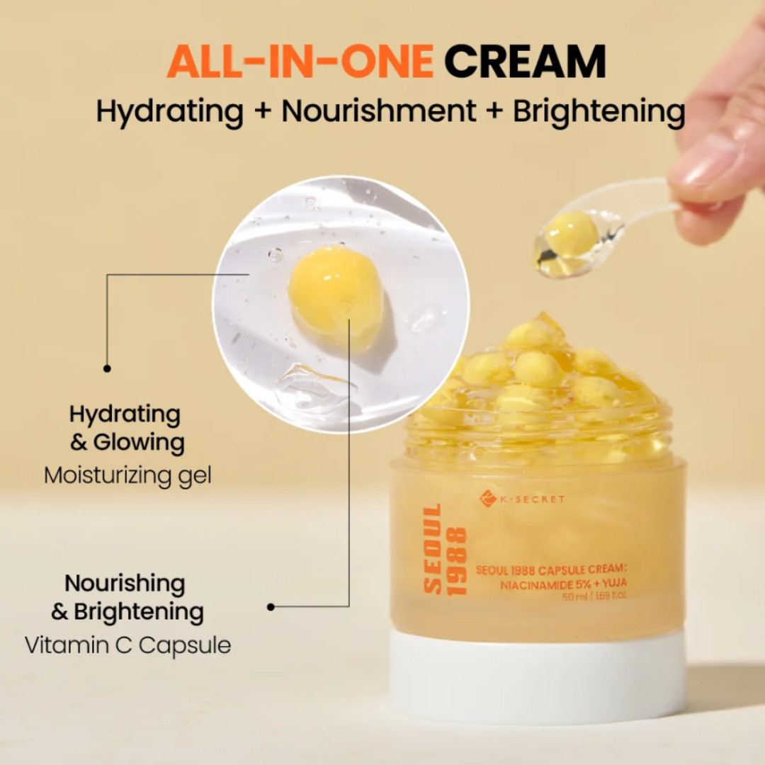 KSECRET Capsule Cream : Niacinamide 5% + Yuja 50ml