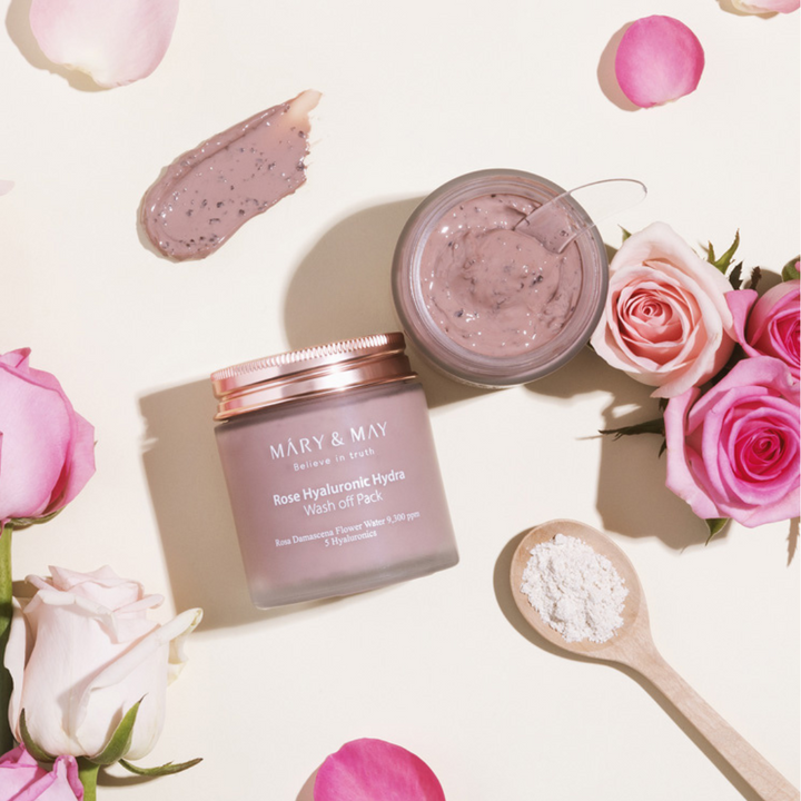 Mary&May Rose Hyaluronic Hydra Wash off Pack Duo Set (125g x2)