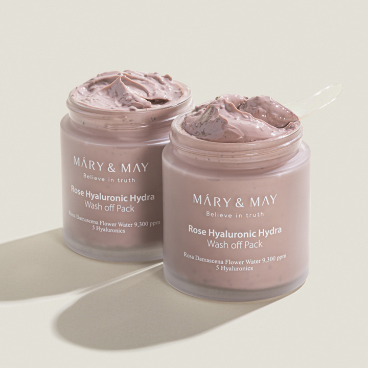 Mary&May Rose Hyaluronic Hydra Wash off Pack Duo Set (125g x2)