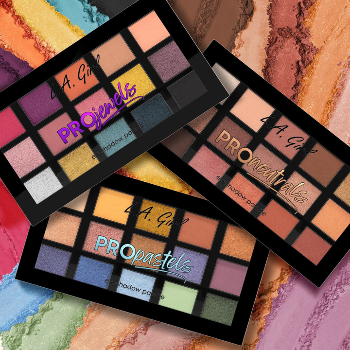 LA Gitl PRO Shadow Eye Palette in Pro Pastels - 15 Colours