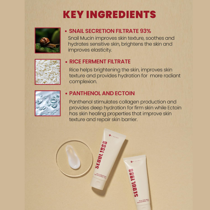 KSECRET - SEOUL 1988 Cream : Snail Mucin 93% + Rice 100ml
