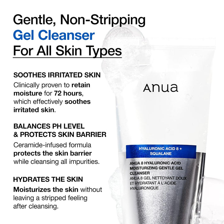 Anua 8 Hyaluronic Acid Moisturizing Gentle Gel Cleanser 150ml
