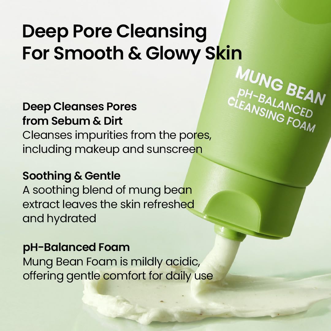 beplain Mung Bean pH-Blanced Cleansing Foam 80ml N2