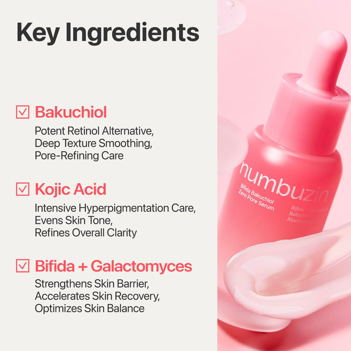 Numbuzin No.3 Bifida Bakuchiol Zero Pore Serum 30ml