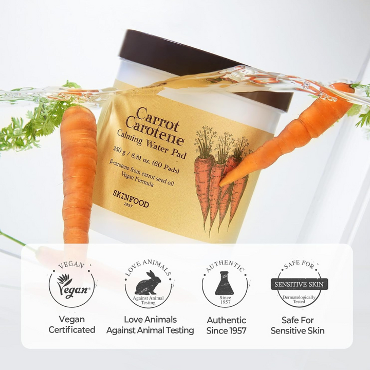 SKINFOOD Carrot Carotene Calming Water Pad 60 Pads