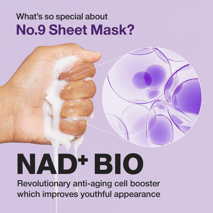Numbuzin No.9 NAD Bio Lifting Full Cover Facial Mask +GWP 4Pc Pack