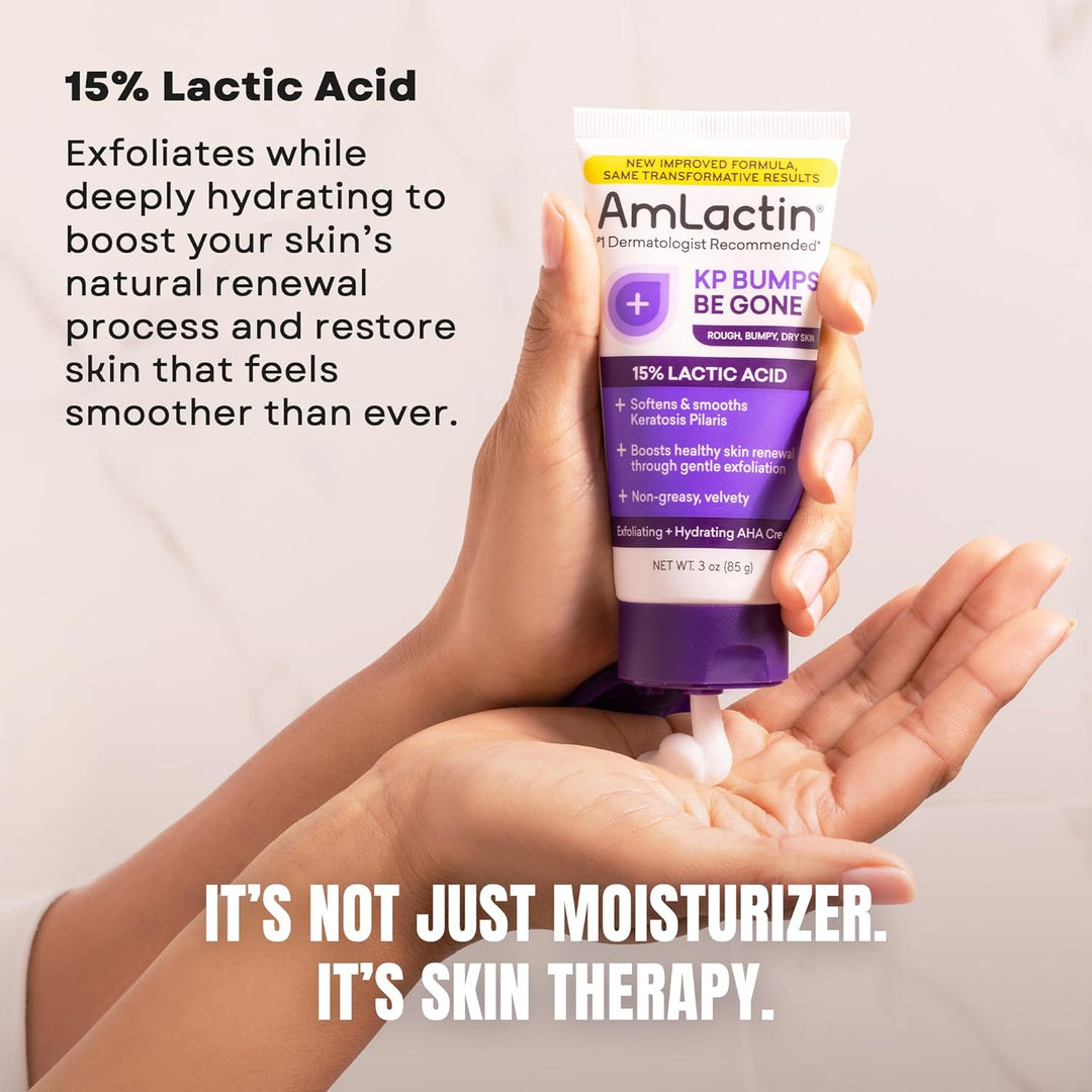 AmLactin KP Bumps Be Gone Cream with 15% Lactic Acid AHA 85gm