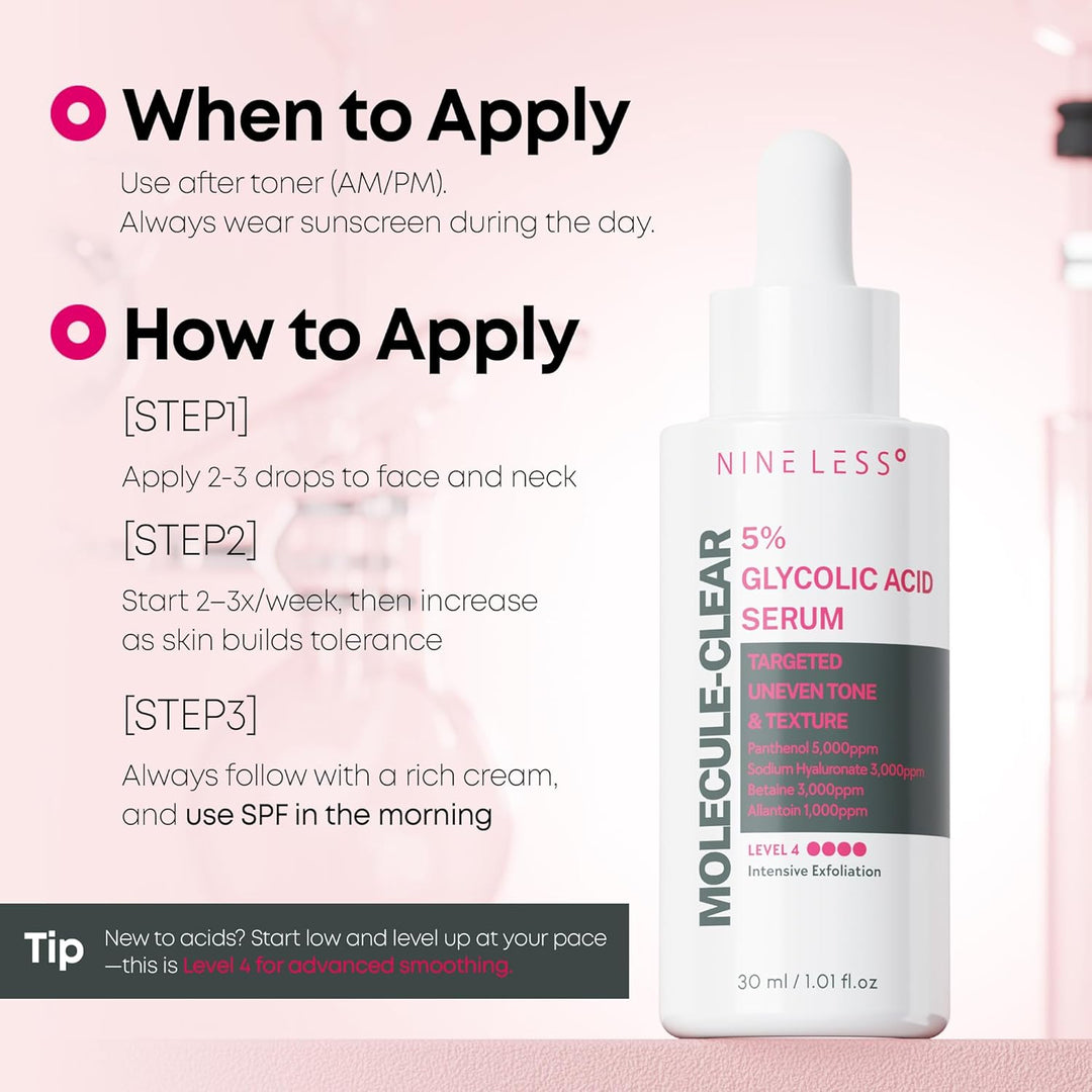 NINELESS Molecule-Clear 5% Glycolic Acid Serum