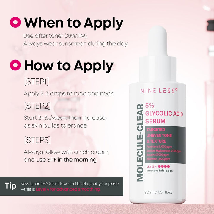 NINELESS Molecule-Clear 5% Glycolic Acid Serum