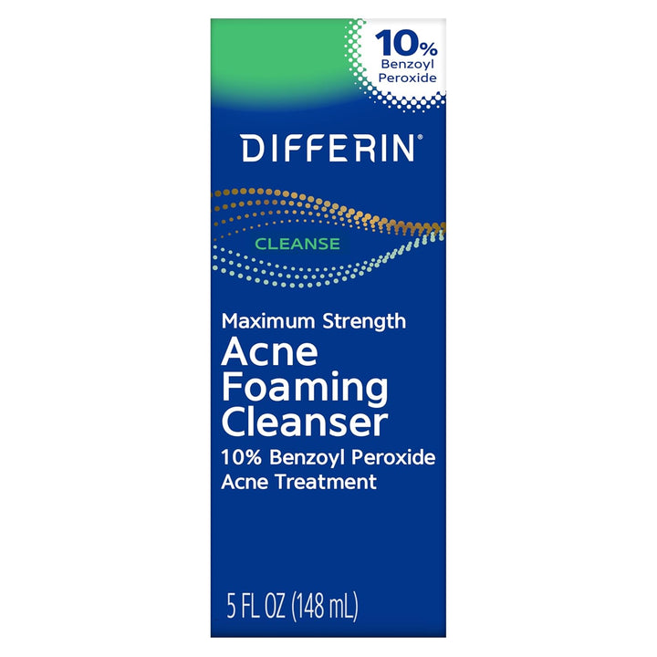 Differin 10% Benzoyl Peroxide Maximum Strength Acne Foaming Cleanser 148ml