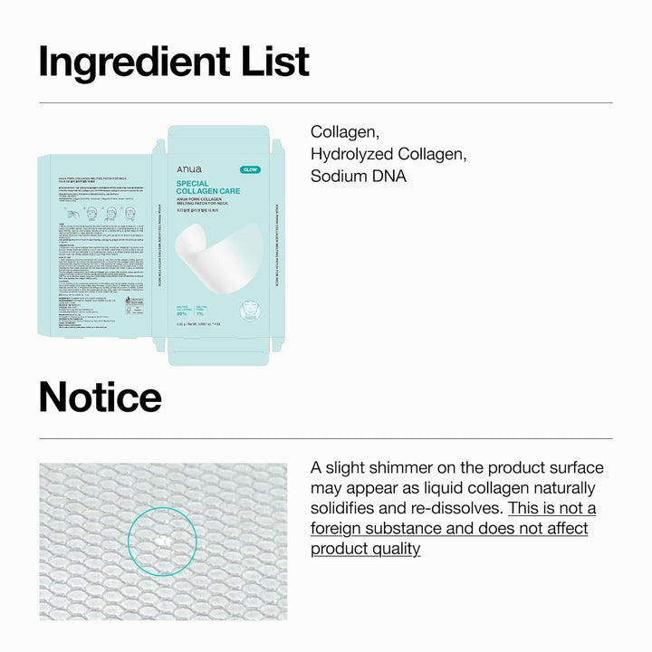 Anua PDRN Collagen Melting Patch For Neck 4Pc Pack
