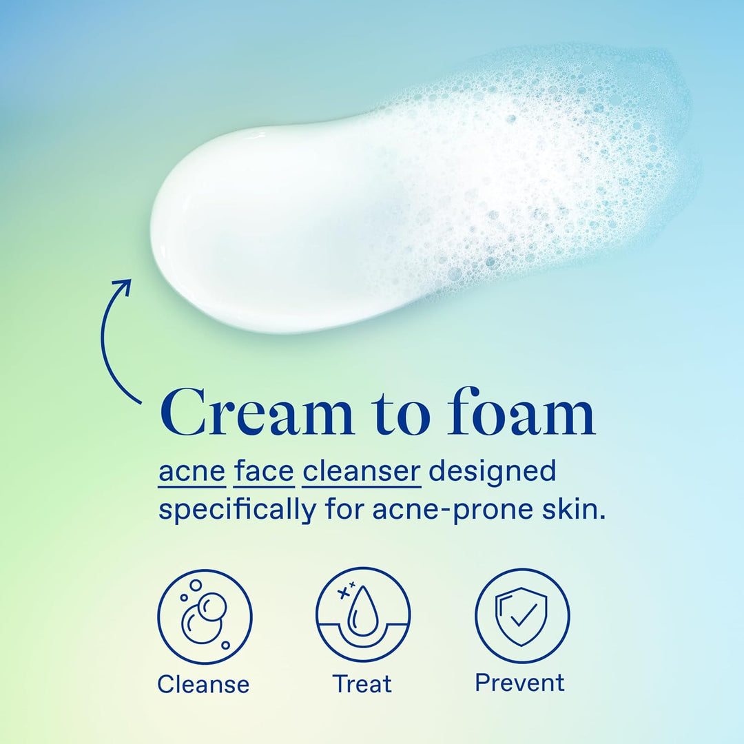 Differin 10% Benzoyl Peroxide Maximum Strength Acne Foaming Cleanser 148ml