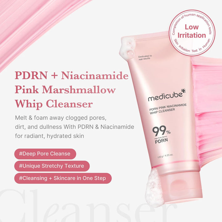 Medicube  PDRN Pink Niacinamide Whip Cleanser 120g