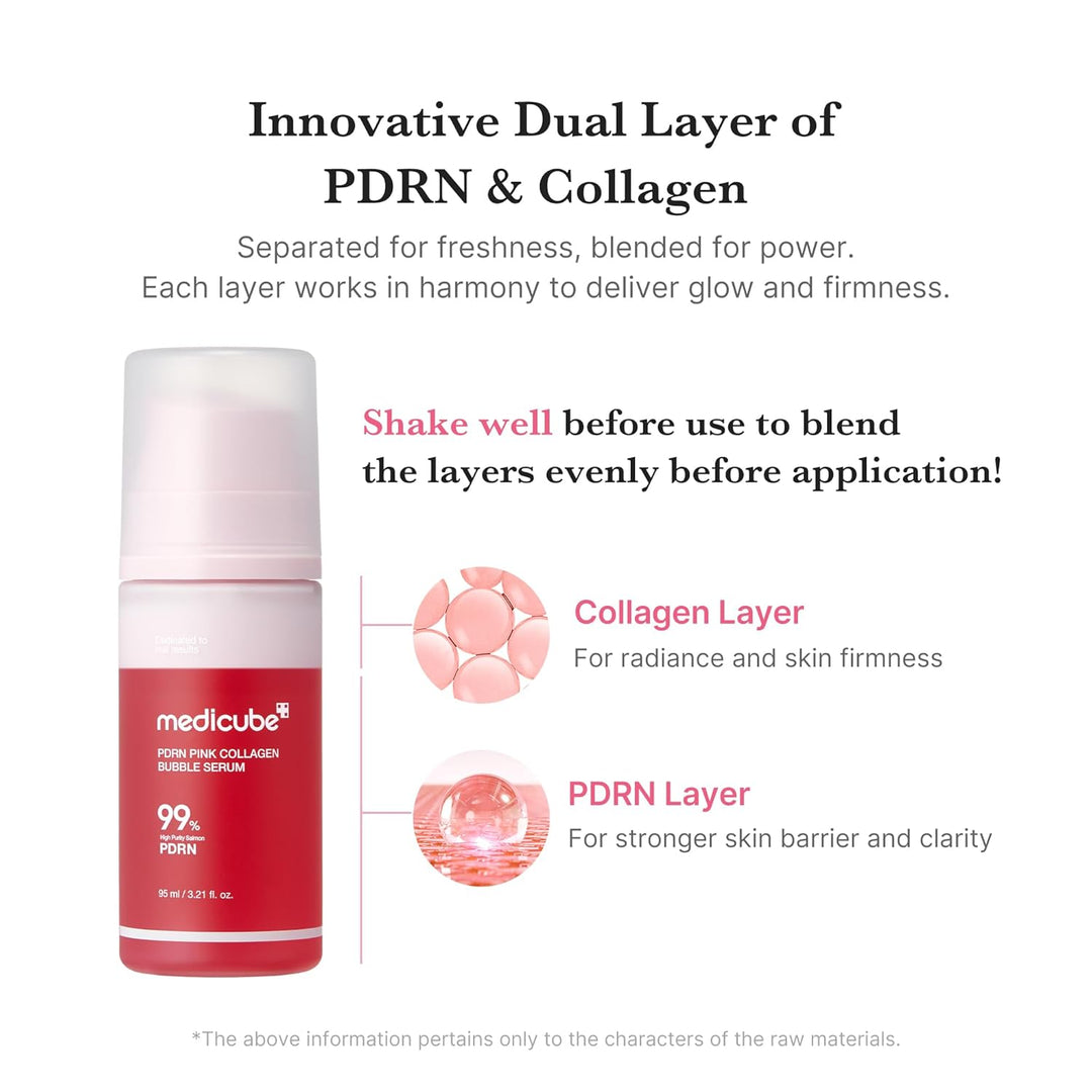 Medicube PDRN Pink Collagen Bubble Serum 95ml