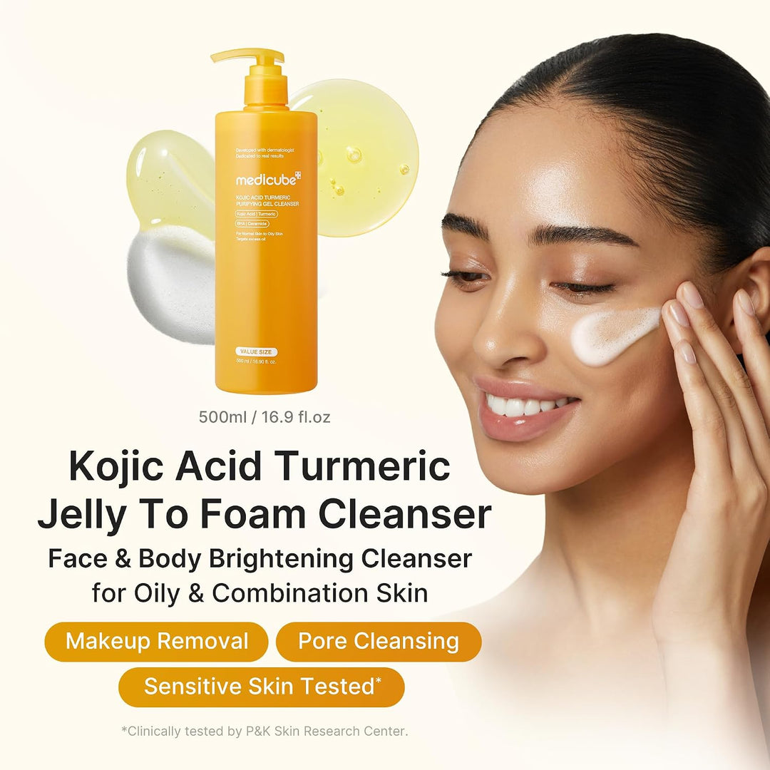 Medicube Kojic Acid Turmeric Gel to Foam Cleanser 500ml