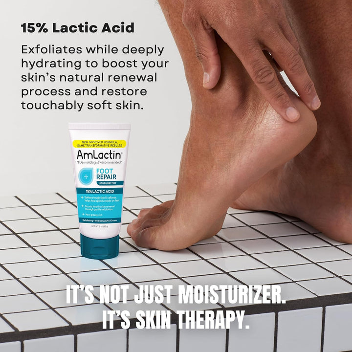 AmLactin Foot Repair Cream with 15% Lactic Acid AHA 85gm