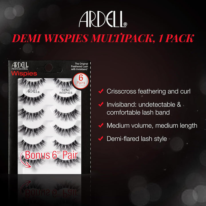 Ardell Ardell False Eyelashes Demi Wispies Black - 6 Pairs