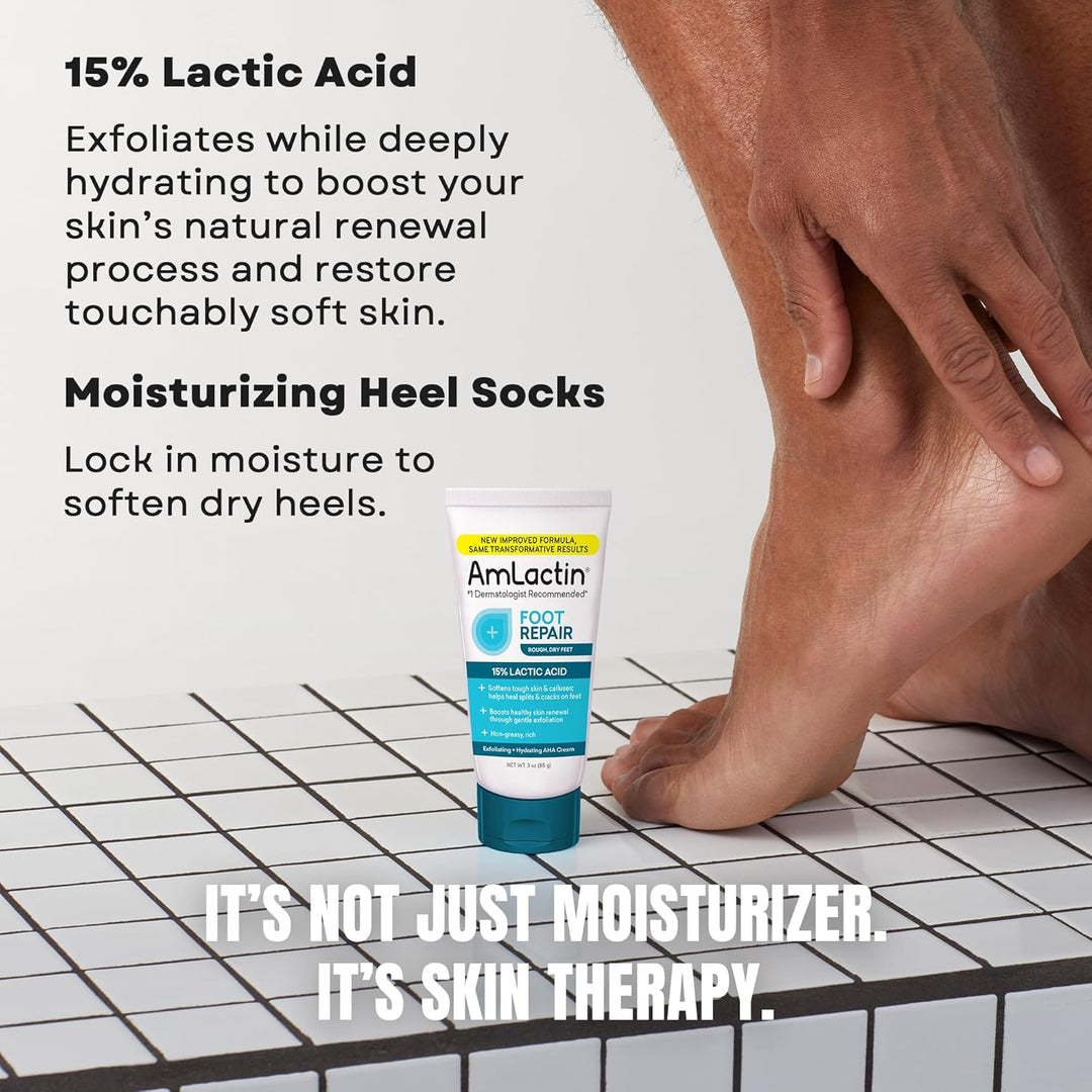 AmLactin Foot Repair Cream with 15% Lactic Acid AHA 85gm