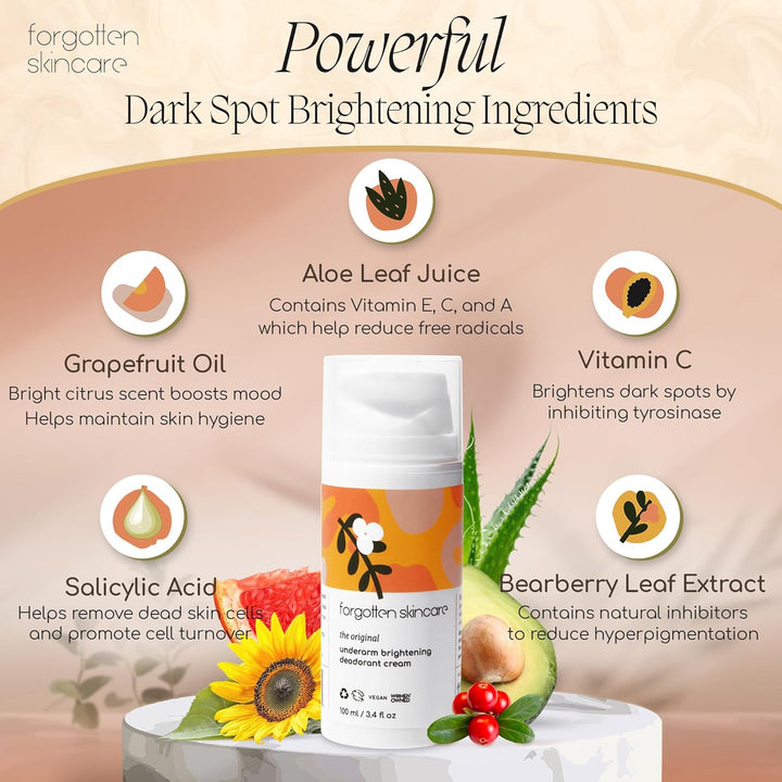 Forgotten Skincare The Original Underarm Brightening Deodorant Cream 50ml