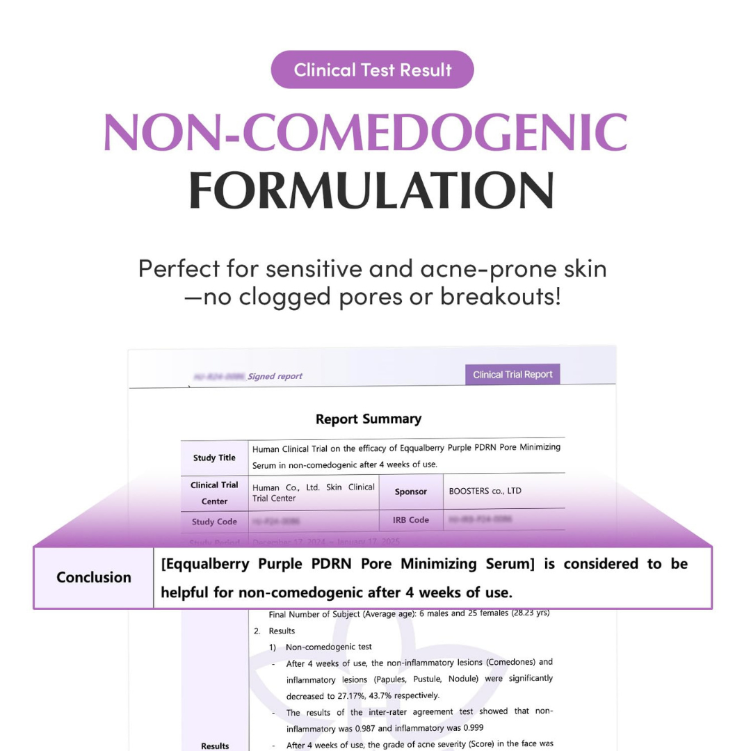 EQQUALBERRY Purple PDRN Pore Minimising Serum 30ml