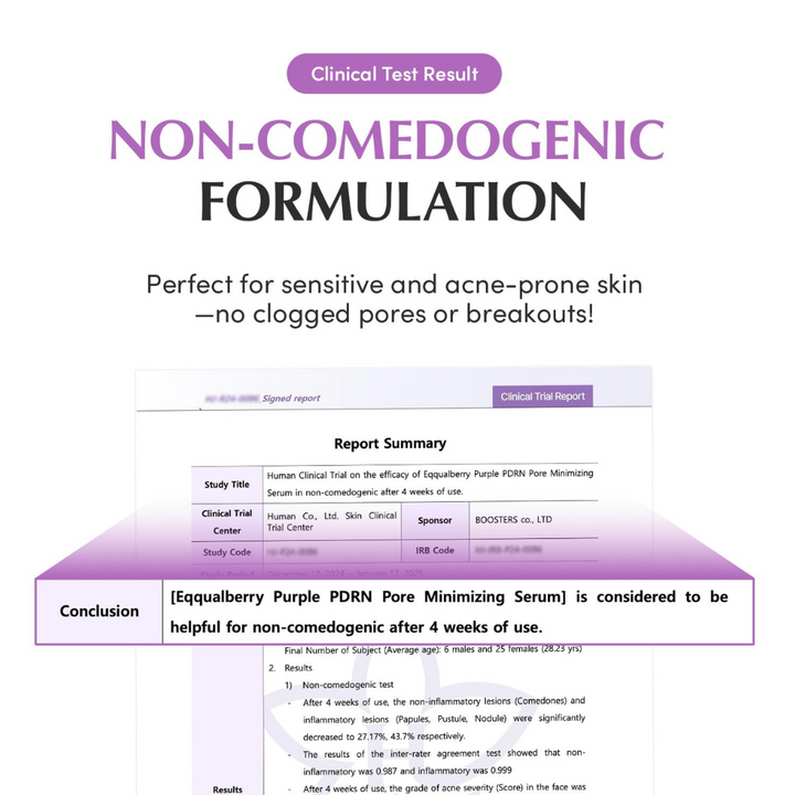 EQQUALBERRY Purple PDRN Pore Minimising Serum 30ml