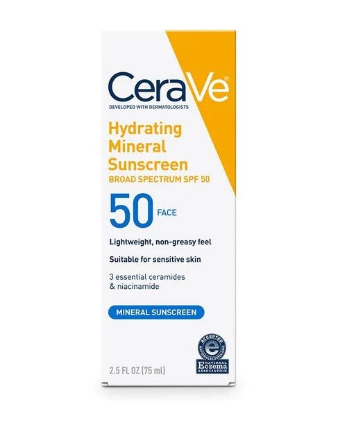 Hydrating Mineral Sunscreen SPF 50 Face. 75ml