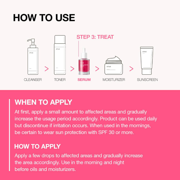 ANUA Dark Spot Correcting Serum benefits how to use