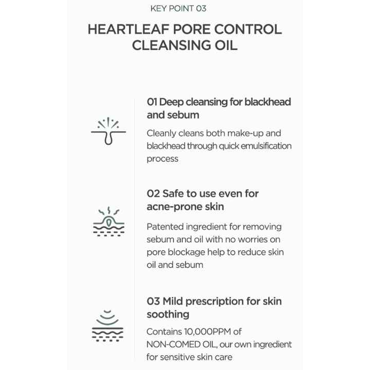 ANUA HEARTLEAF PORE CONTROL CLEANSING OIL 200ml benefits