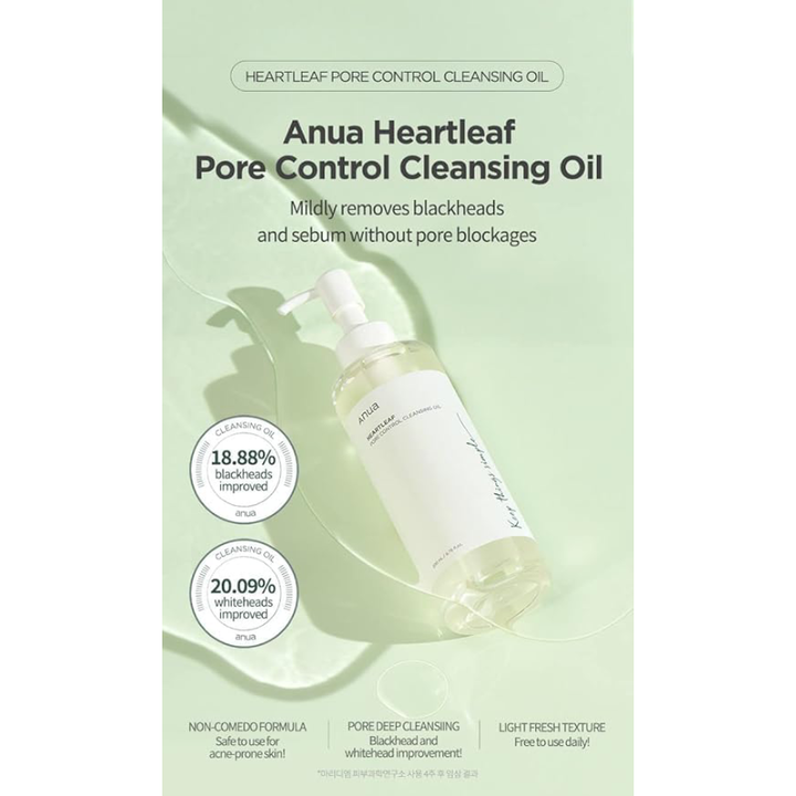 ANUA HEARTLEAF PORE CONTROL CLEANSING OIL 200ml benefits 2