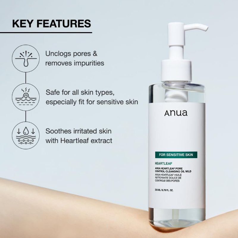 ANUA Heartleaf Pore Control Cleansing Oil MILD 200ml benefits