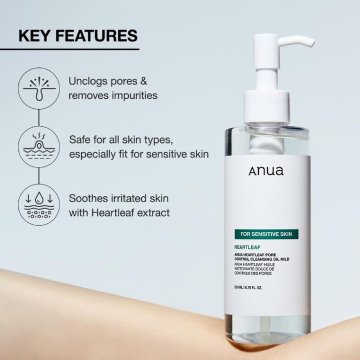 ANUA Heartleaf Pore Control Cleansing Oil MILD 200ml benefits