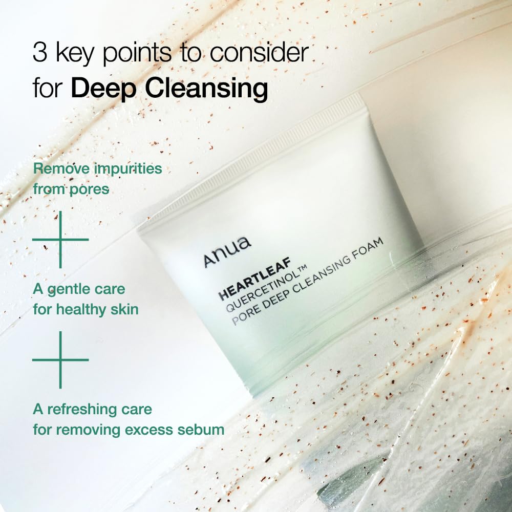 ANUA Heartleaf Quercetinol Pore Deep Cleansing Foam 150ml -benefits