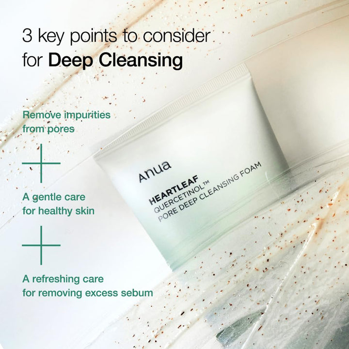 ANUA Heartleaf Quercetinol Pore Deep Cleansing Foam 150ml -benefits