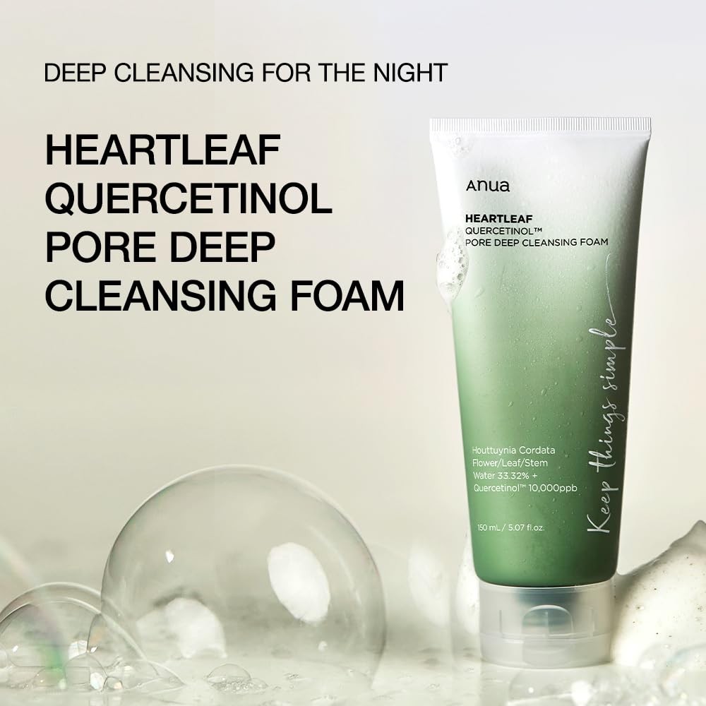 ANUA Heartleaf Quercetinol Pore Deep Cleansing Foam 150ml what it does