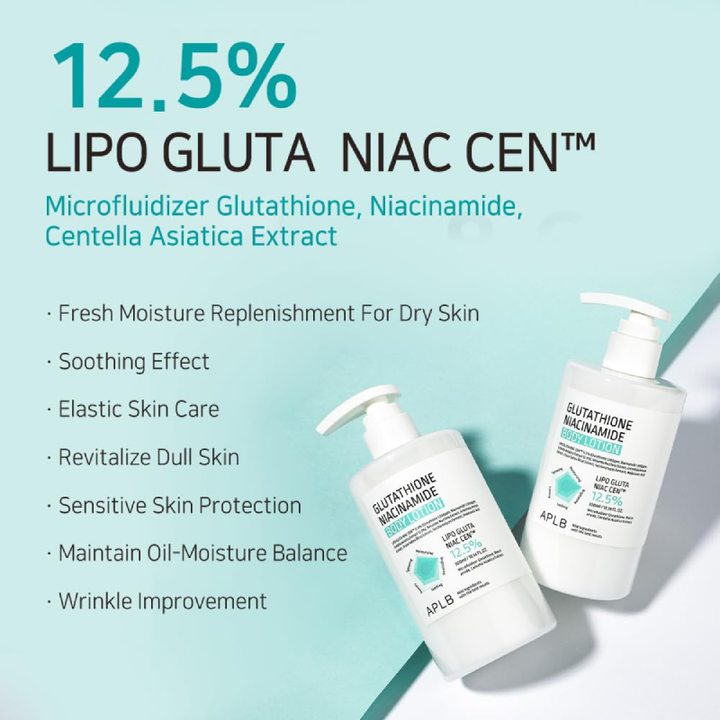 APLB Glutathione Niacinamide Body Lotion 300ml 2 what it does