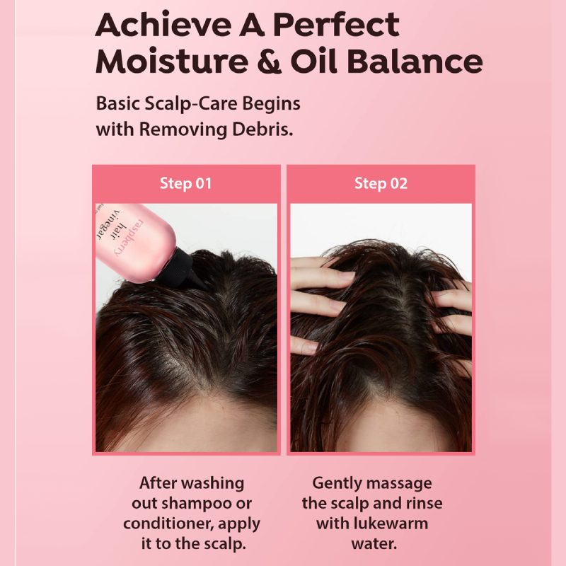 A'PIEU Raspberry Hair Vinegar Rinse 200ml how to use