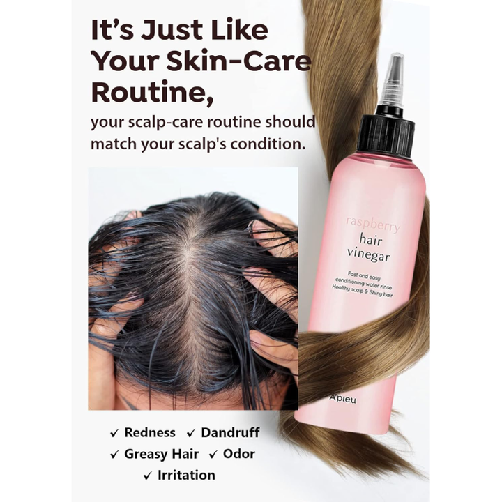 A'PIEU Raspberry Hair Vinegar Rinse 200ml what does it do