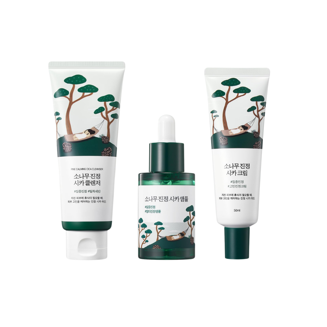 Round Lab Pine Cica Calming Routine