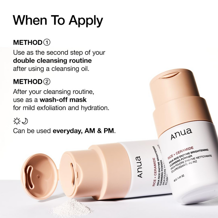 Anua_Rice_Enzyme_Brightening_Cleansing_Powder_40g_When_to_apply