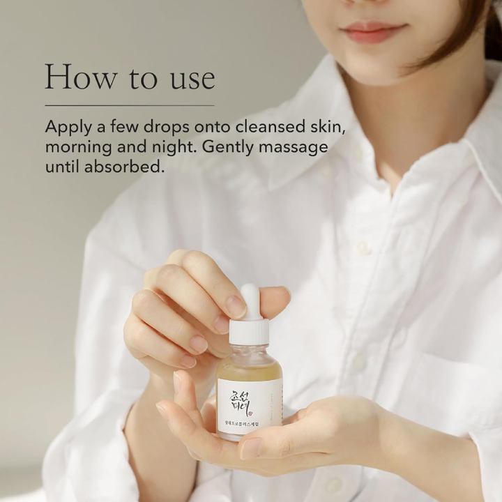 Beauty_of_Joseon_Glow_Serum_Propolis_Niacinamide_ how to use