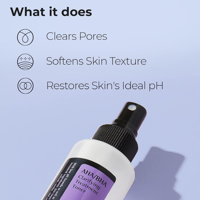 COSRX AHA/BHA Clarifying Treatment Toner what it does