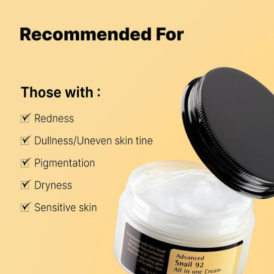 COSRX Advanced Snail 92 All In One Cream recommended for