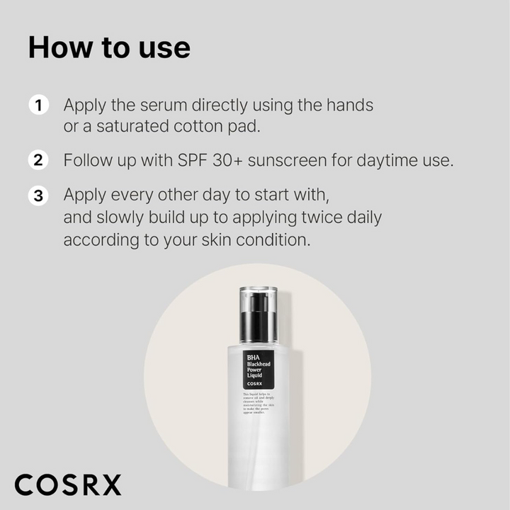 COSRX BHA Blackhead Power Liquid How to Use