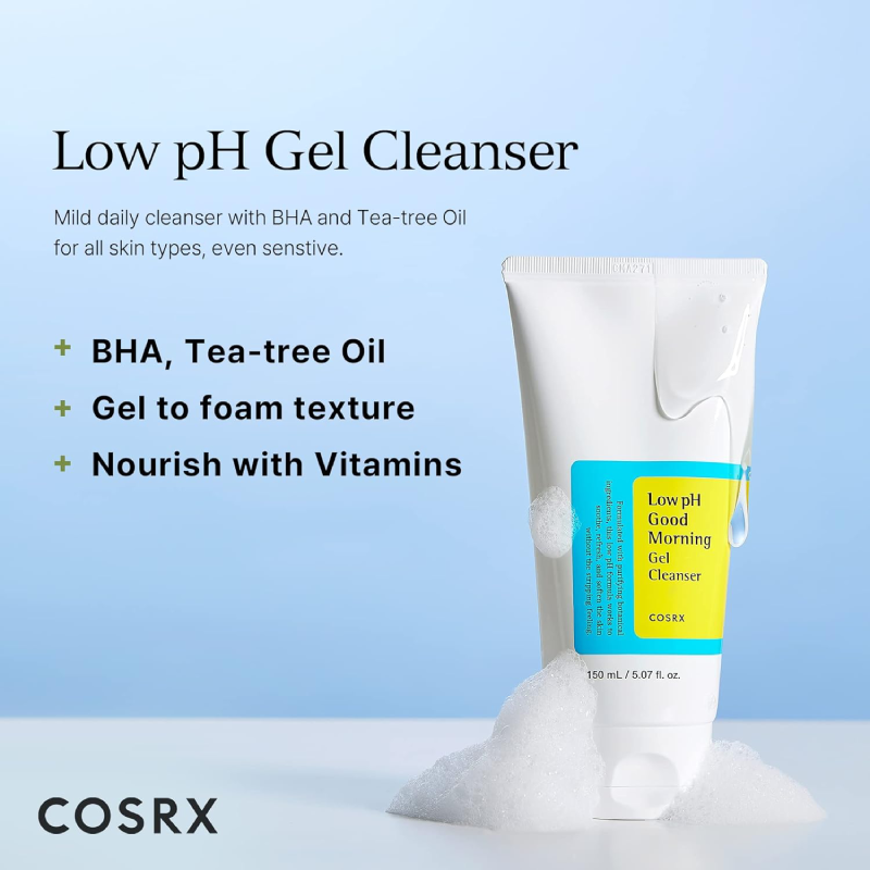 COSRX Low pH Good Morning Cleanser 150ml what it does