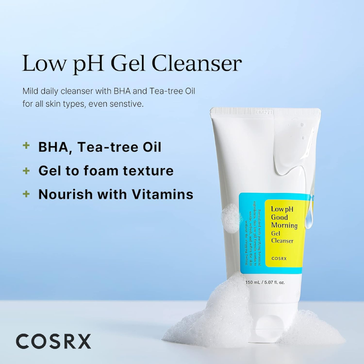 COSRX Low pH Good Morning Cleanser 150ml what it does